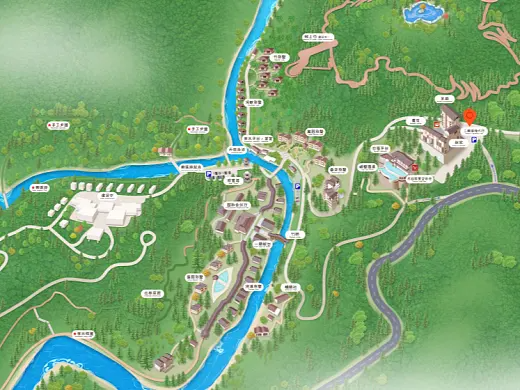 南桥镇结合景区手绘地图智慧导览和720全景技术，可以让景区更加“动”起来，为游客提供更加身临其境的导览体验。